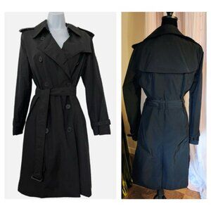 Norma Kamali Women's Black Trench Coat, Size S Fit